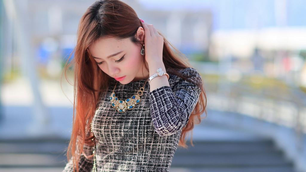 美女户外生活照
