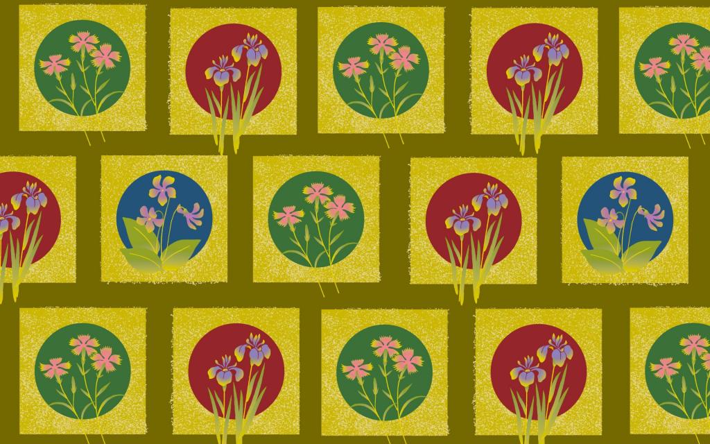 华丽的梅花和花瓣