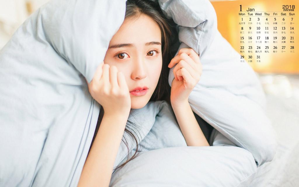 2018年1月清秀美女写真日历