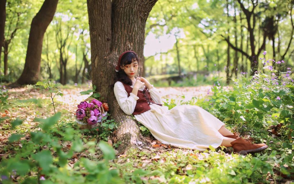 清纯美丽的林间精灵