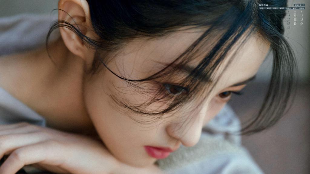 2020年1月张子枫清新甜美写真日历