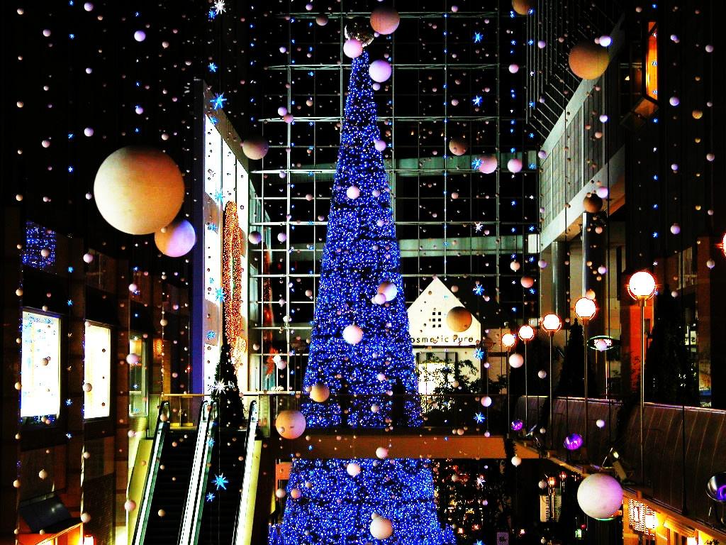 圣诞绚丽多彩夜景