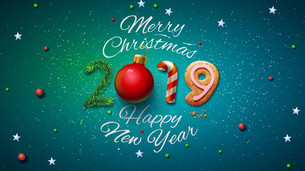 新年2019年圣诞节8k海报 