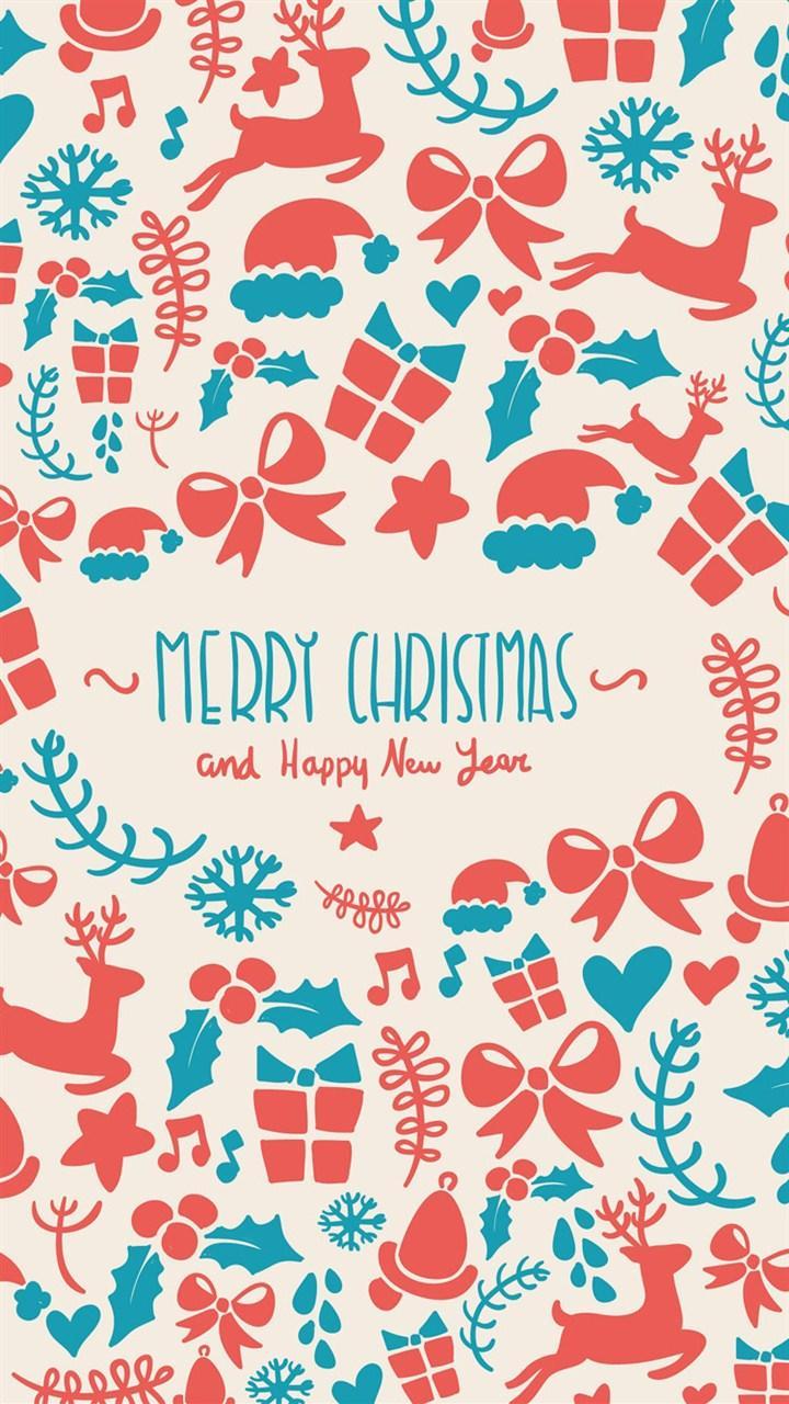 圣诞节个性平铺手机壁纸