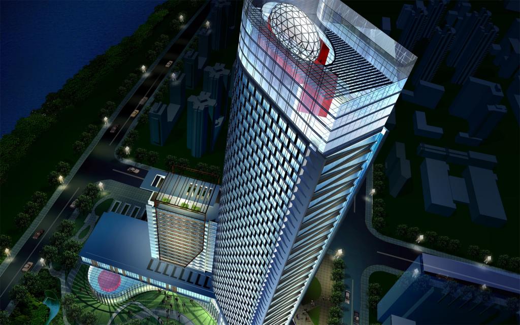 3D概念城市建筑效果