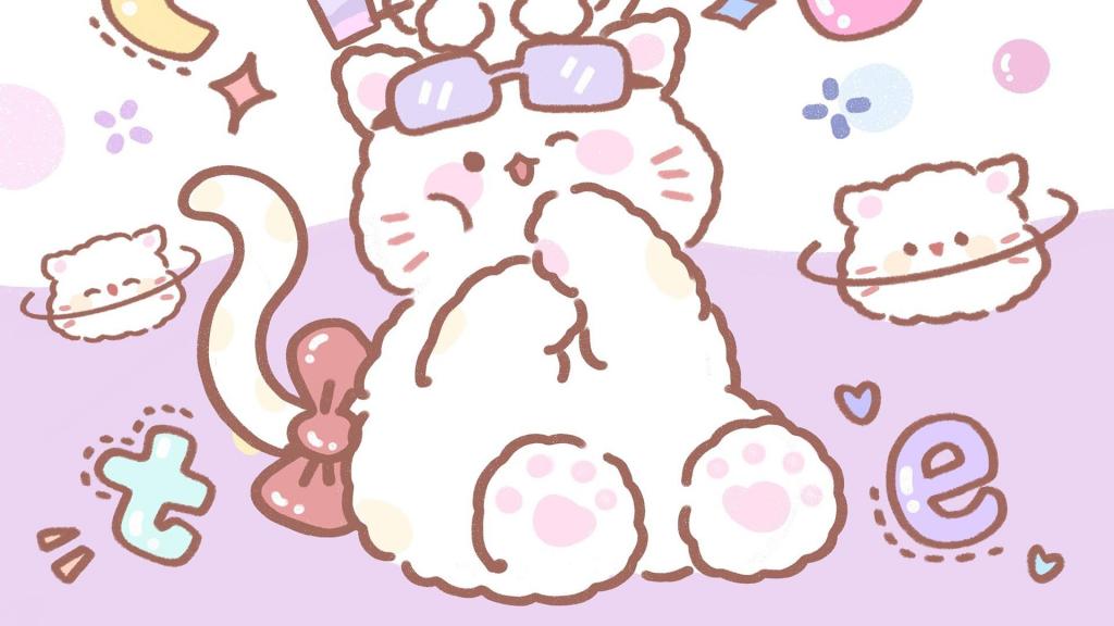 可爱手绘萌系小猫