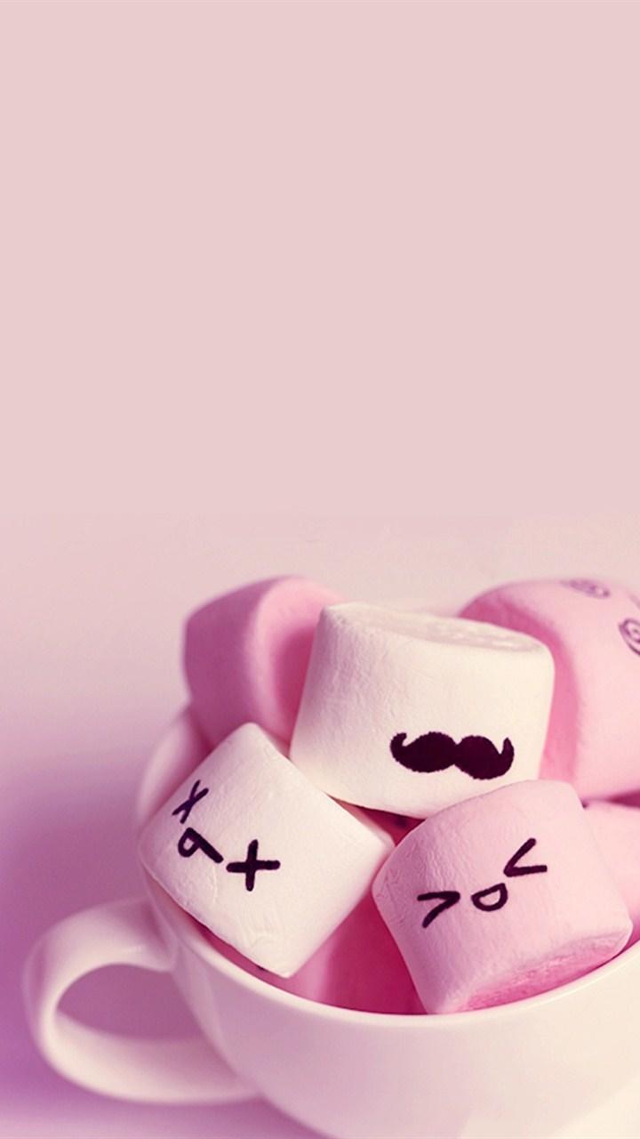 浪漫粉色背景手机锁屏壁纸