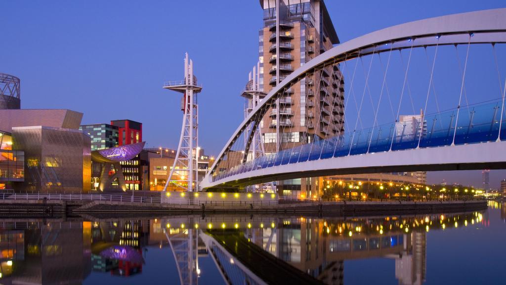 星光璀璨的城市夜景