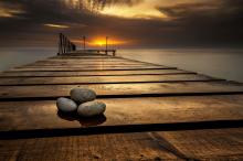 海岸岩石自然风光