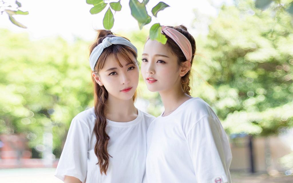 小清新校园美女姐妹