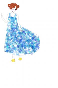 简约手绘可爱女生-8