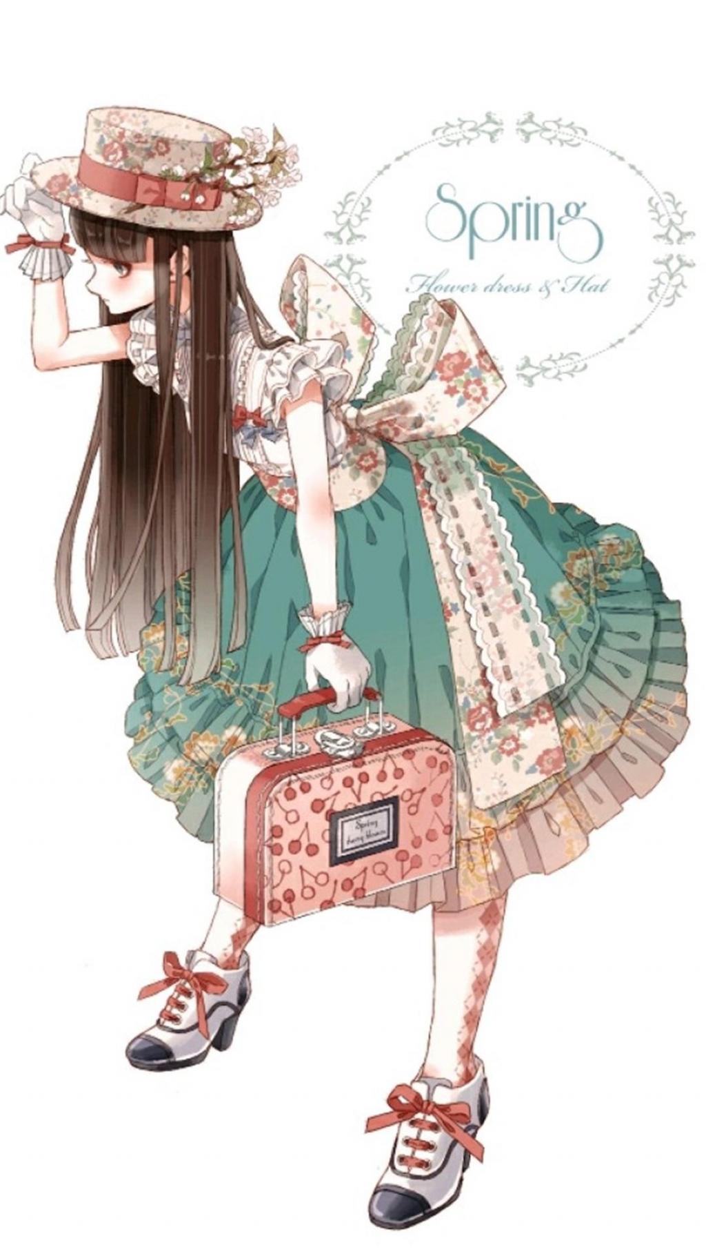 俏皮可爱少女插画