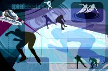 手绘体育运动写真