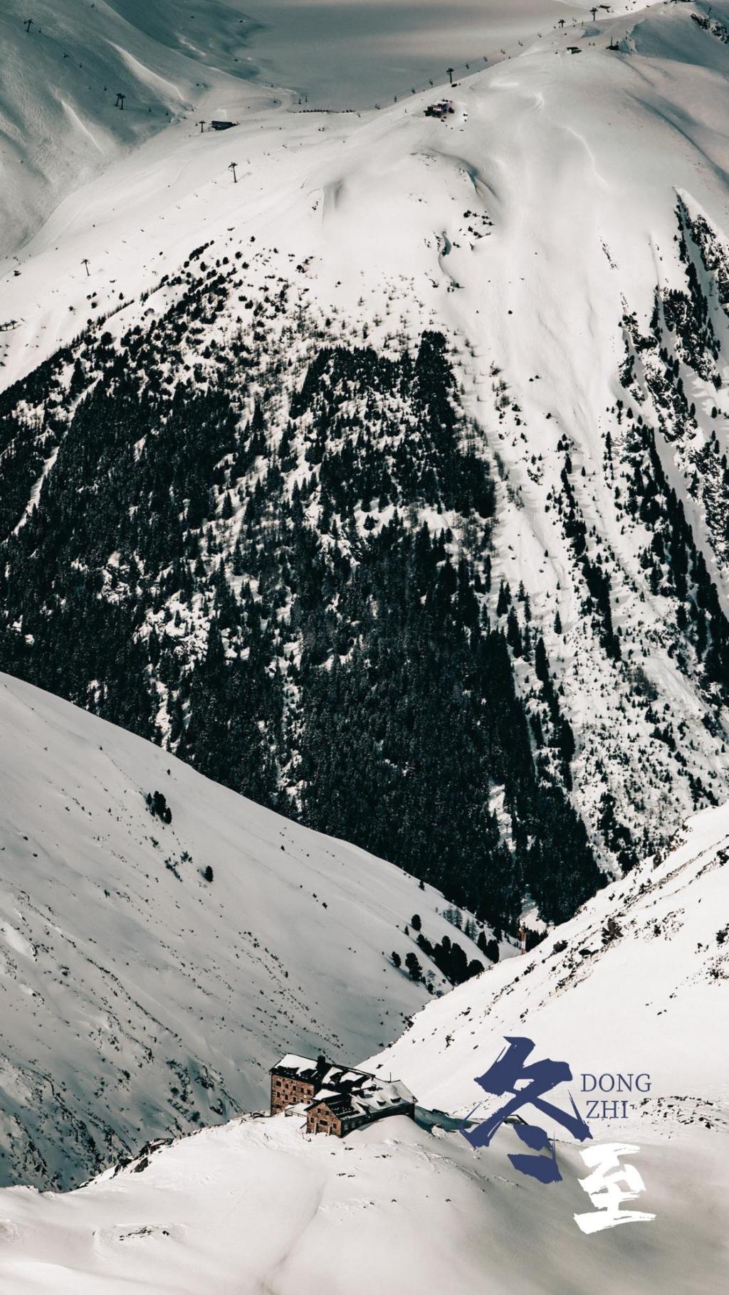 冬至时节唯美迷人雪山风景