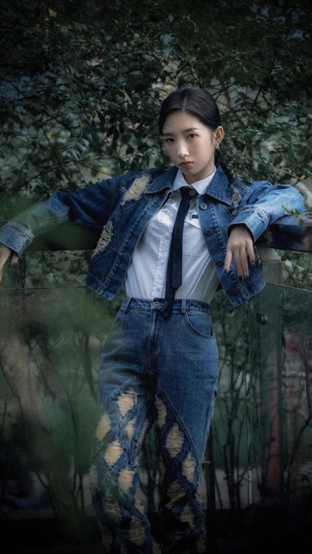 孟美岐休闲清新迷人写真