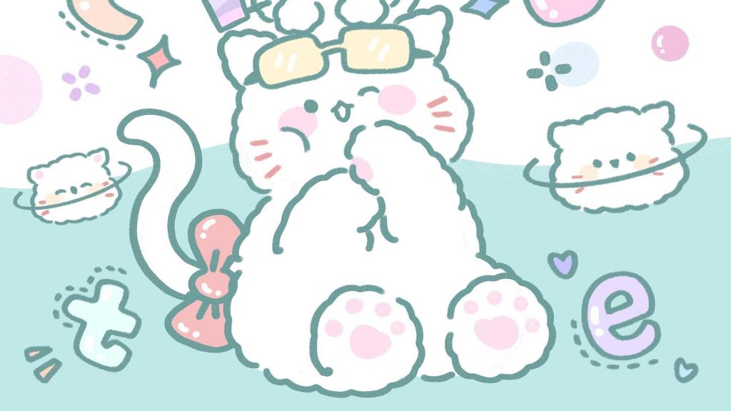 可爱手绘萌系小猫