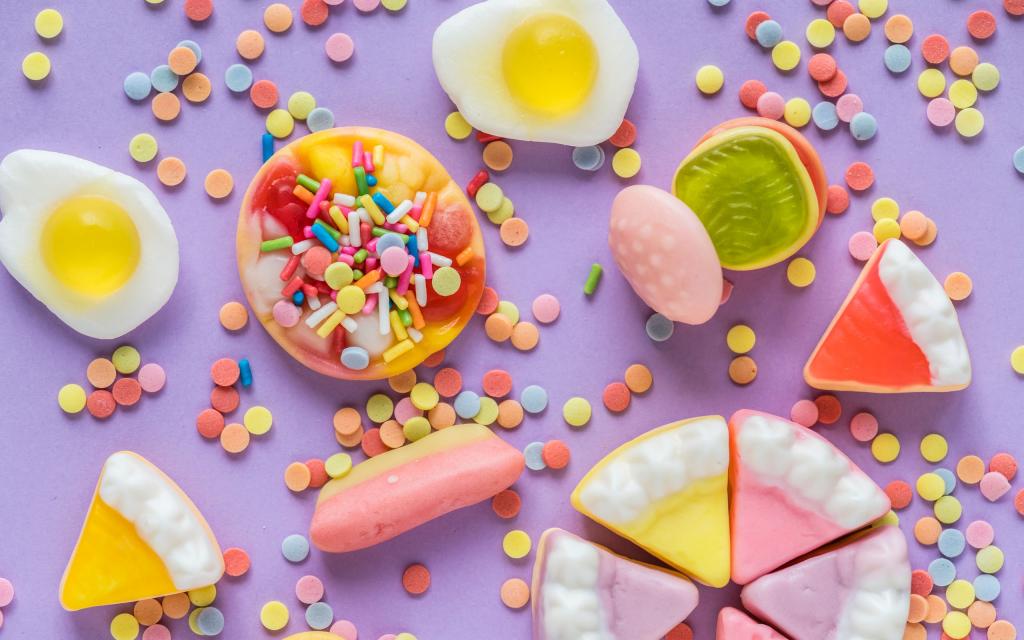 彩色的糖果看起来很文艺
