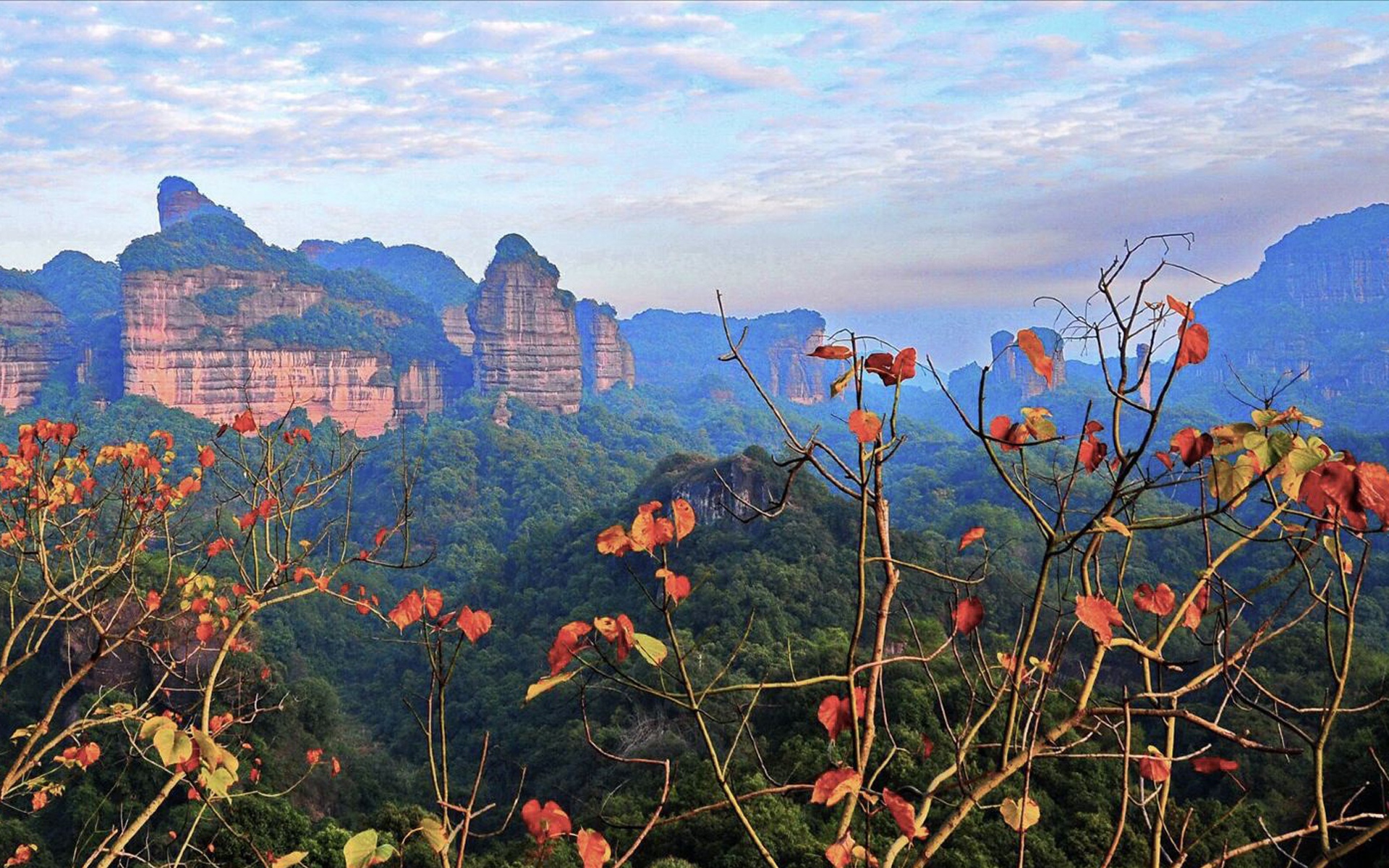 广东韶关丹霞山人文风景