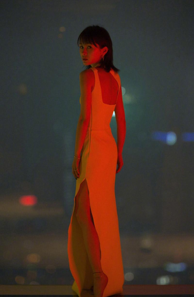 王子文性感优雅长裙写真