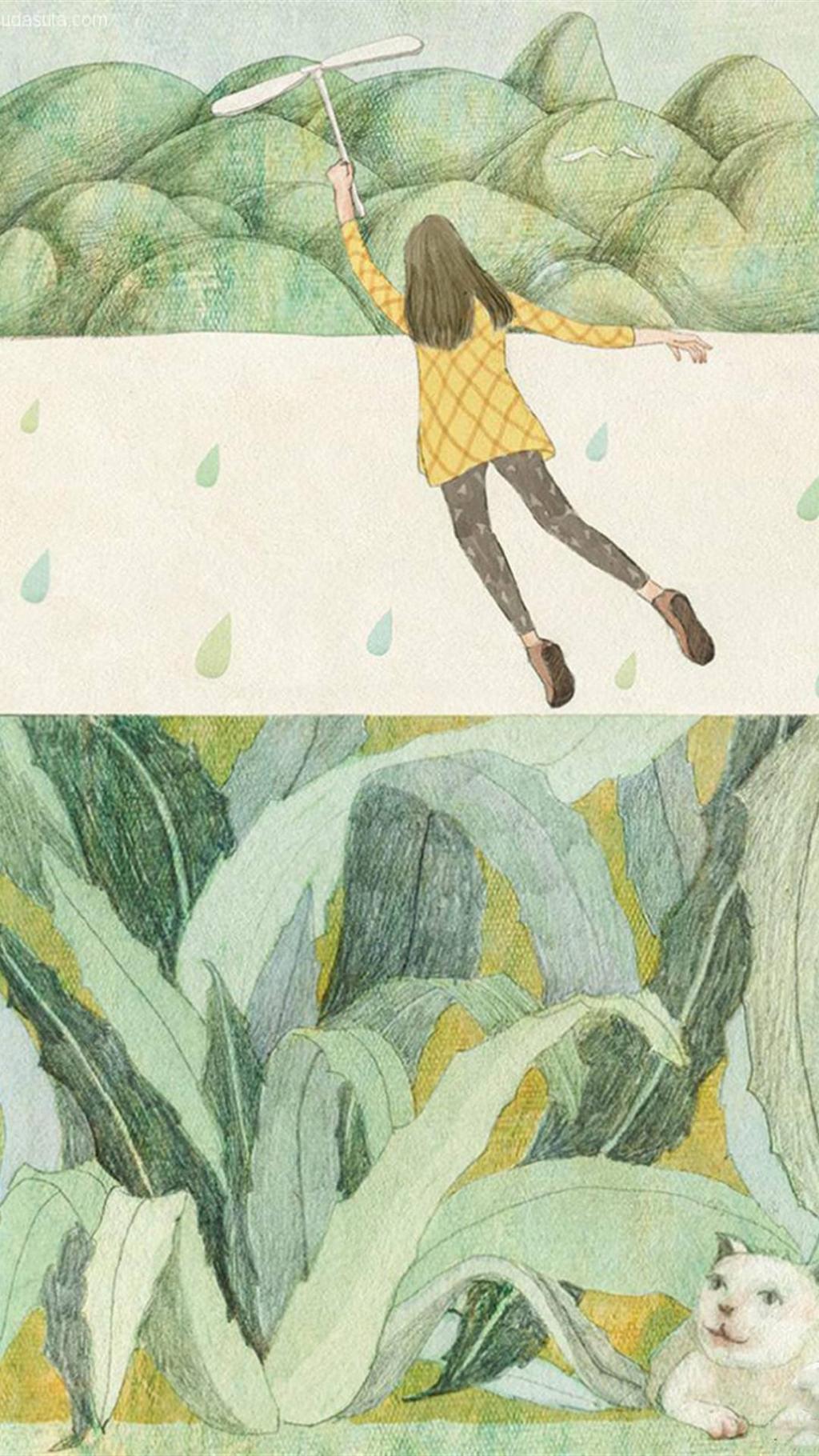 小清新可爱卡通插画