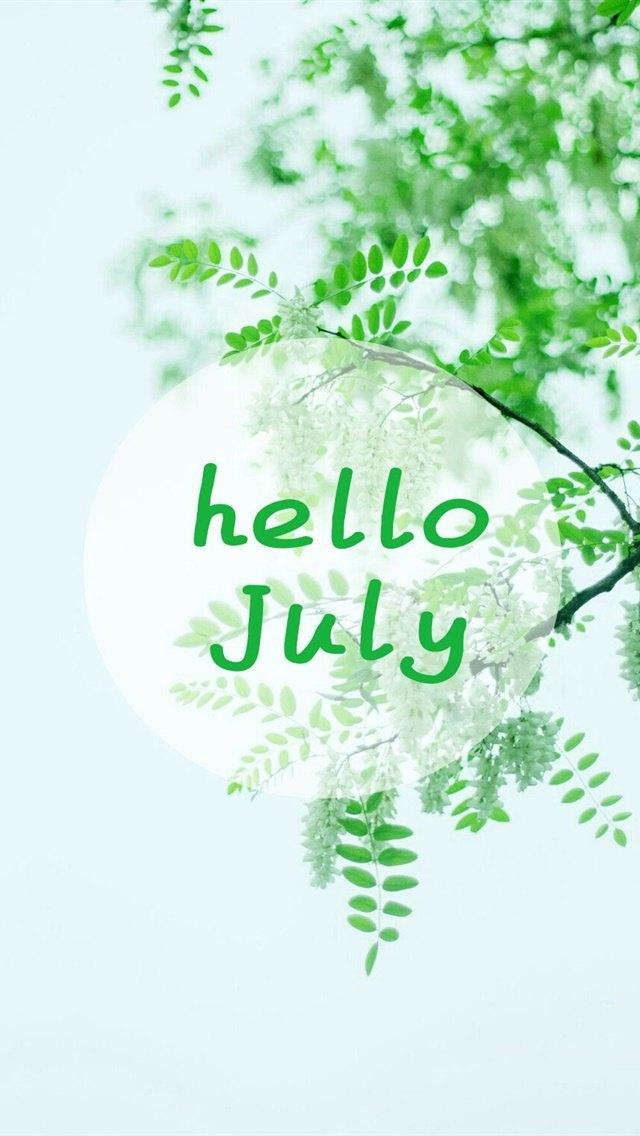 创意你好七月小清新设计