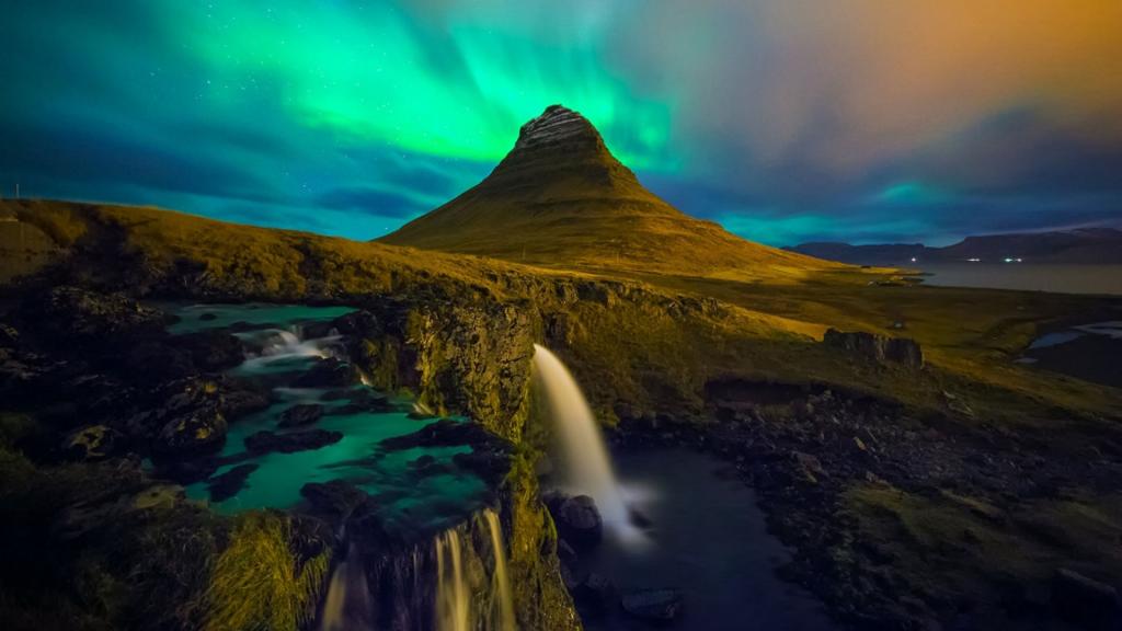 冰岛基尔丘山唯美自然风景图