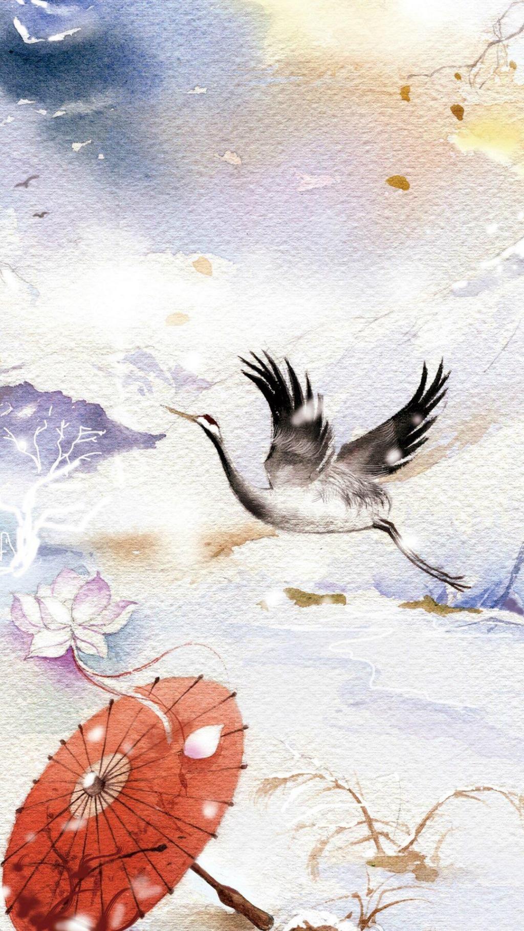 中国古风手绘iPhone6s壁纸