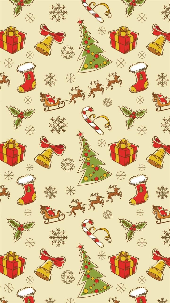圣诞节个性平铺手机壁纸