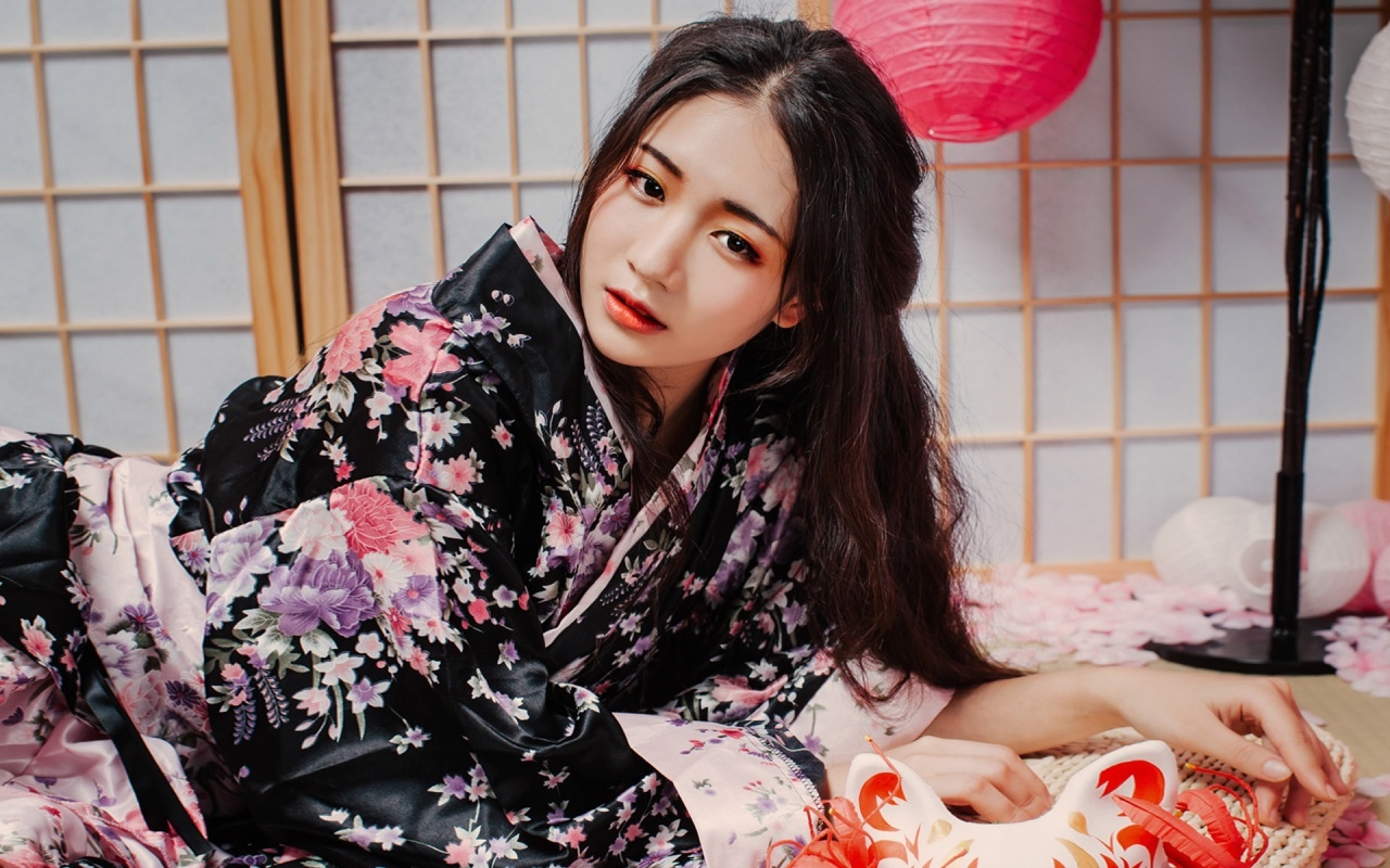 唯美日系和服美少女