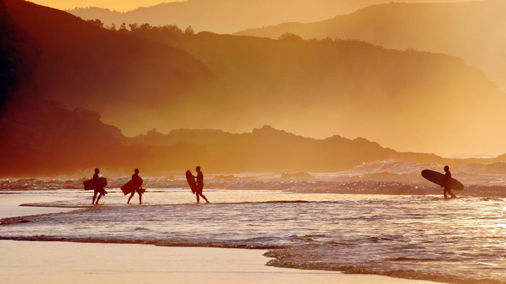 唯美海滩黄昏风景