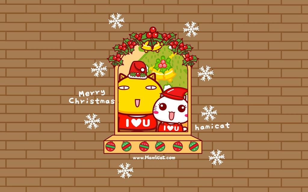 哈咪猫圣诞节祝福图片