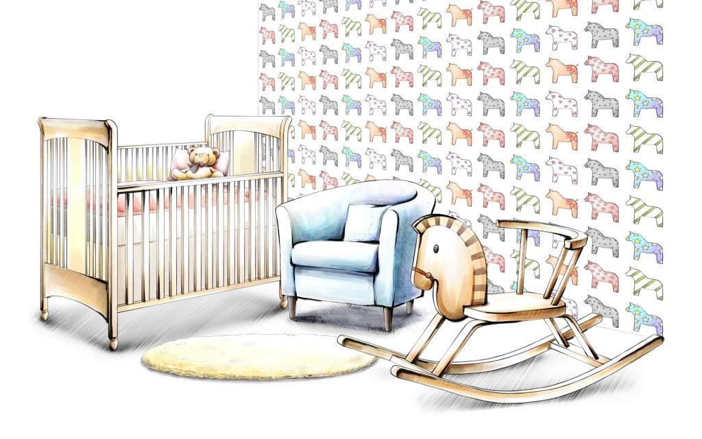 好看的手绘室内家居