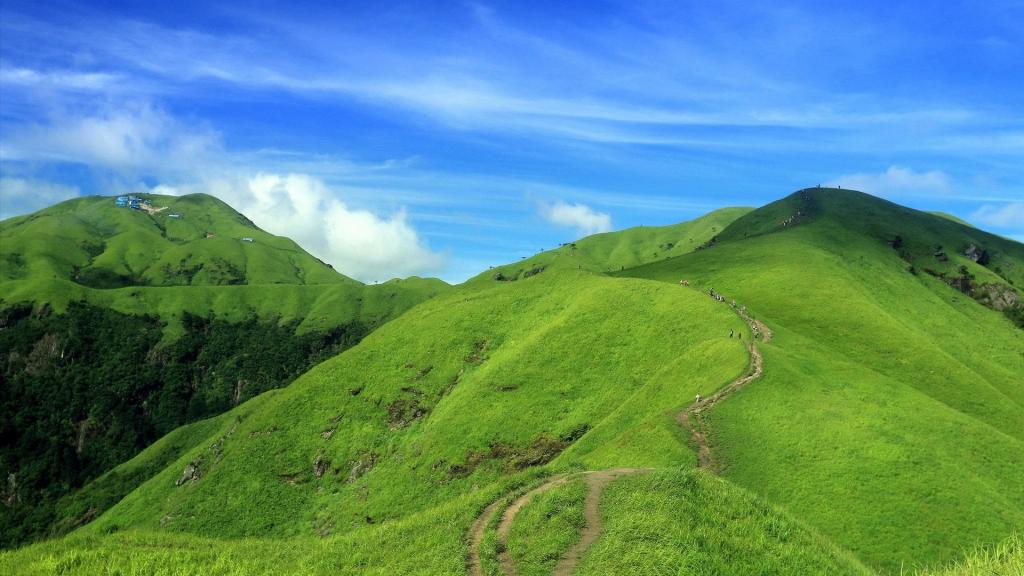 江西武当山春日绿色小清新风光