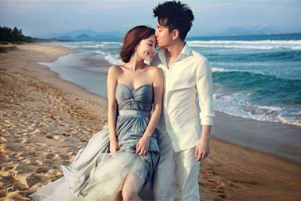 李小璐贾乃亮婚纱照