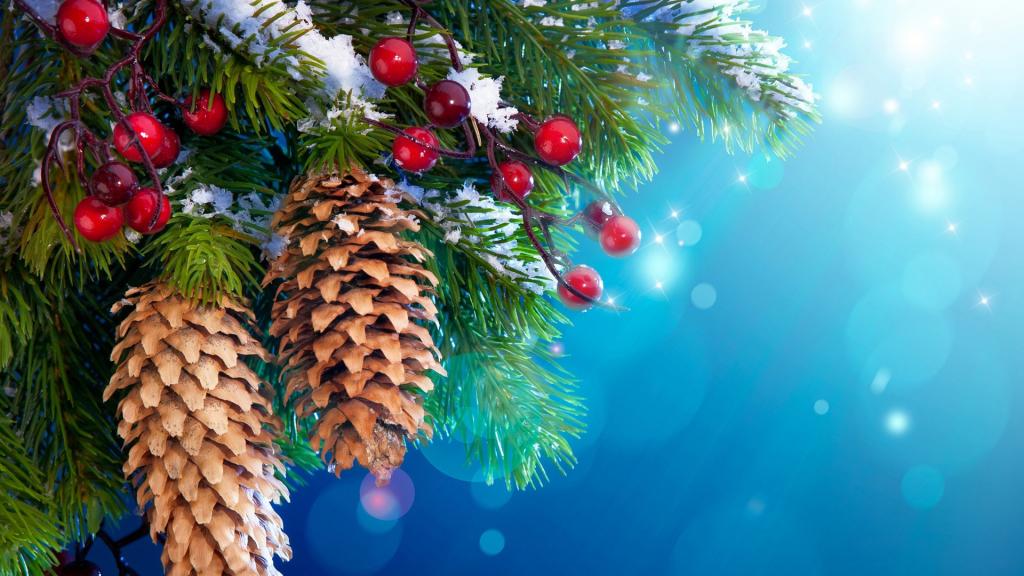 下雪的圣诞树图片