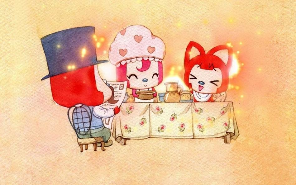 呆萌的阿狸和桃子