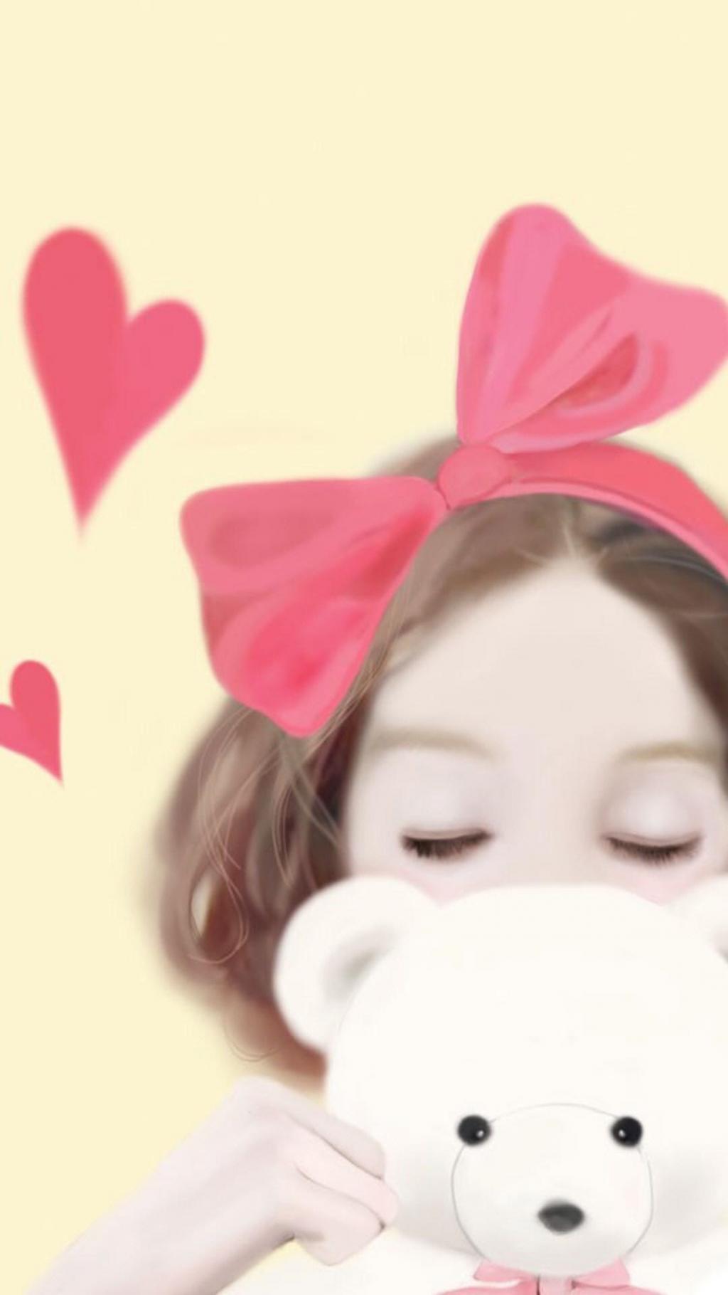 韩国风格女生插画