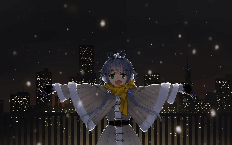 动漫美女洛天依