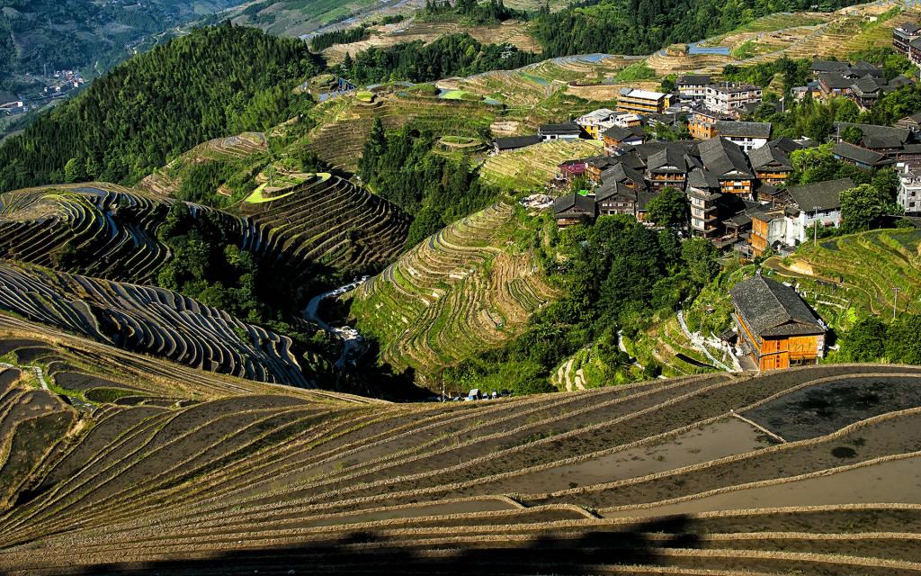 游桂林龙脊梯田，看大美庄寨