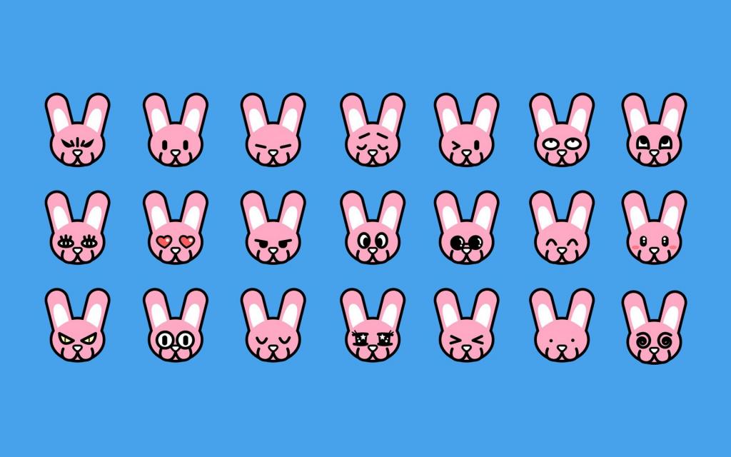 深井兔子可爱卡通插画