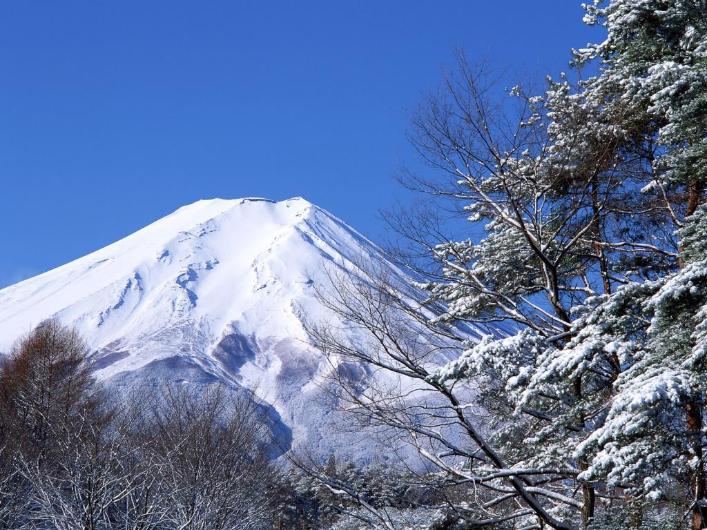 富士山红霞风景