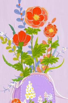 小清新唯美花卉手绘插画