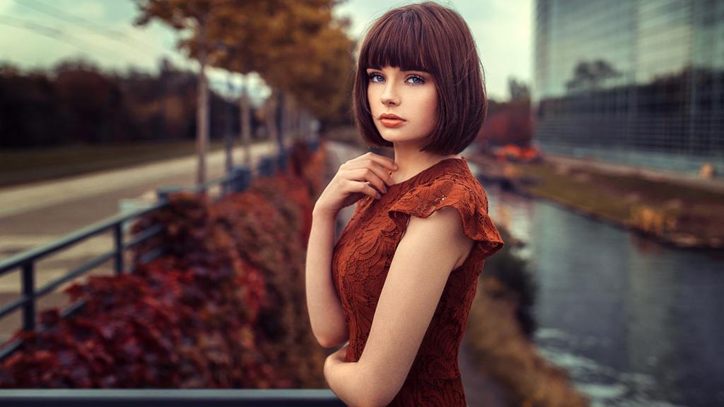 如花似玉的外国美人户外写真