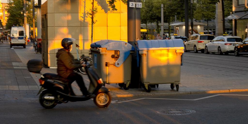 秋日黄昏唯美街景