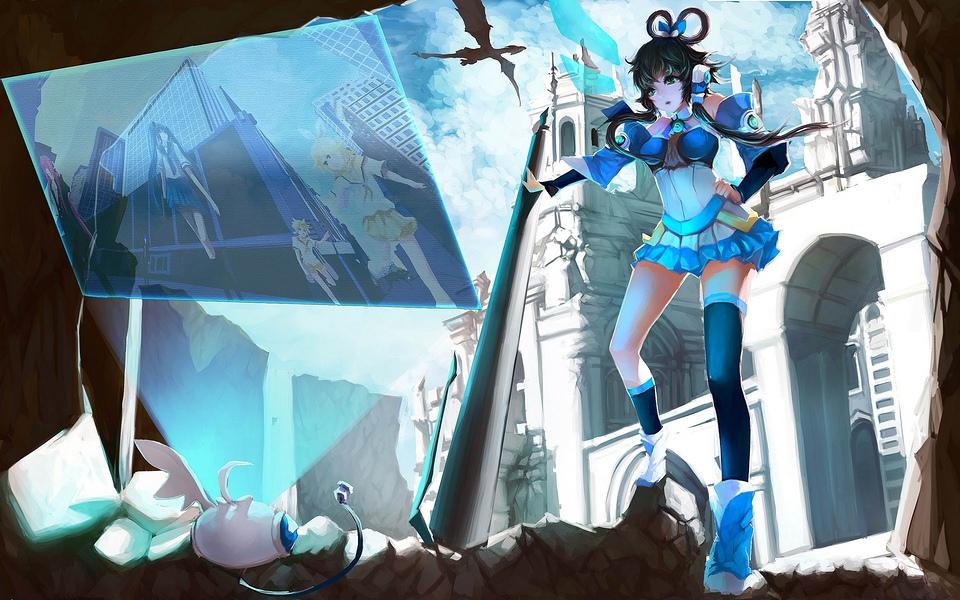 动漫美女洛天依