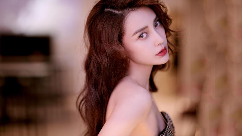 angelababy抹胸裙性感诱惑写真