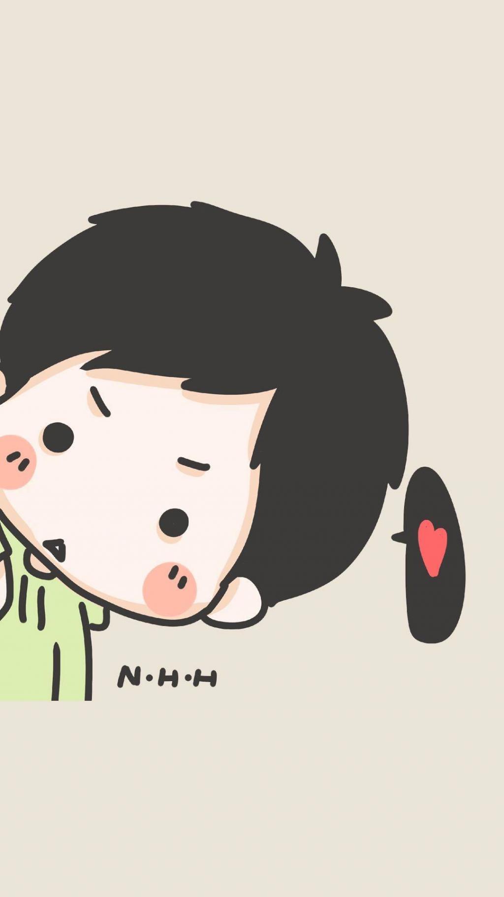 牛轰轰可爱卡通情侣手机壁纸