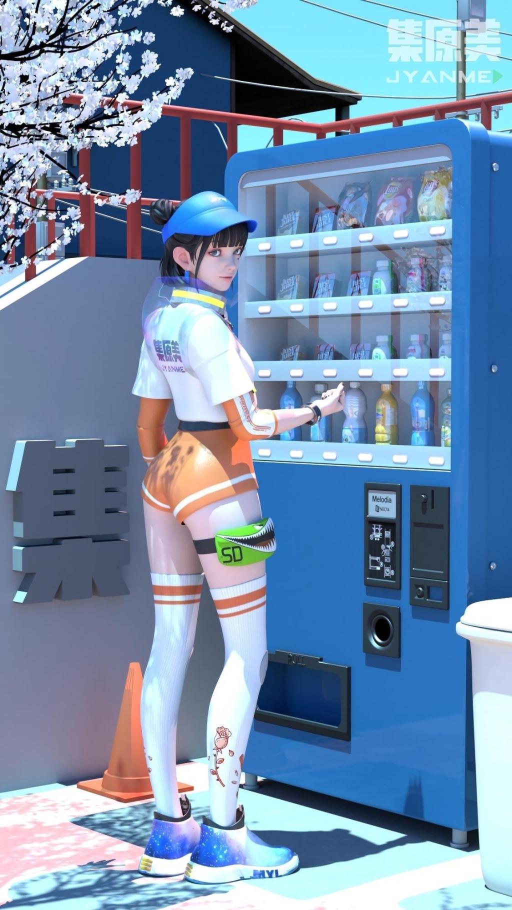 虚拟偶像机甲少女集原美可爱二次元意境