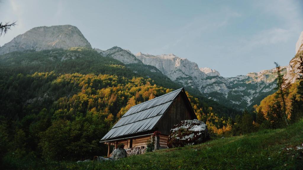 乡村田园温馨小木屋风景写真