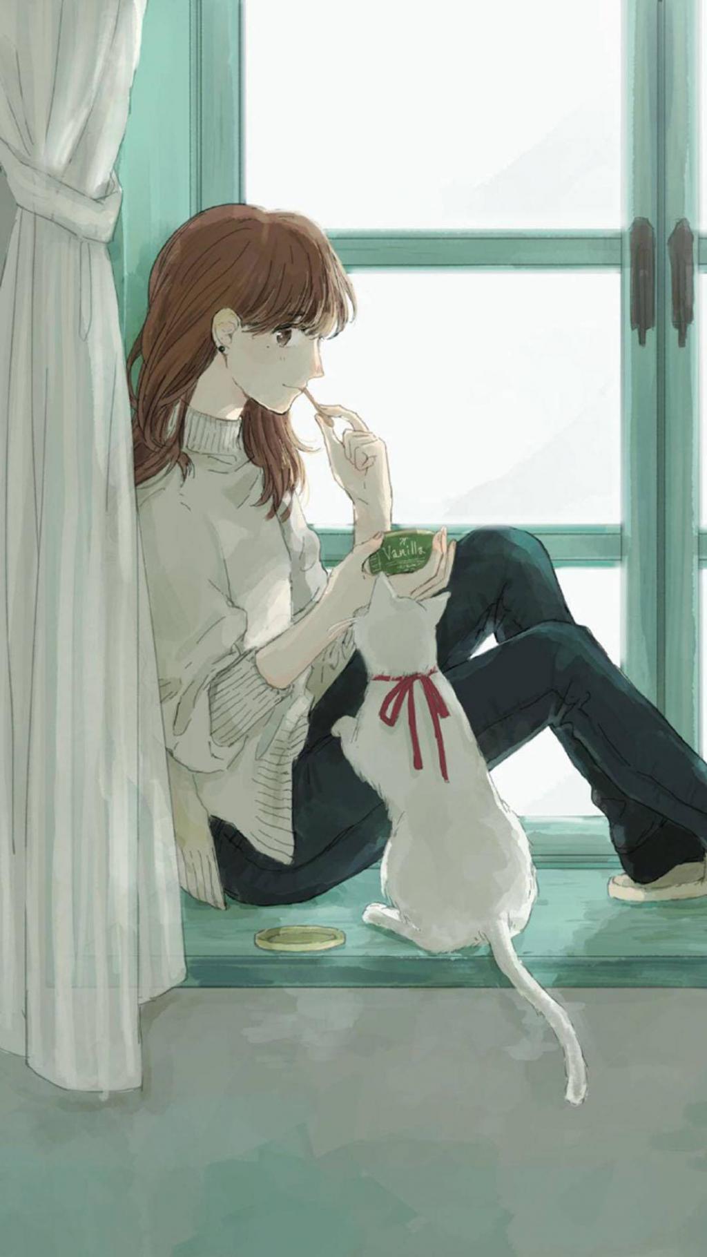 手绘二次元女孩